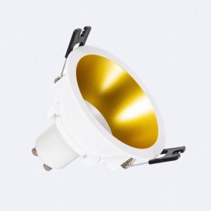 Spot Led Downlight Conique Gu10 6w Coupe Ø 75mm Pc Doré Blanc Froid 6500k 85 Mm