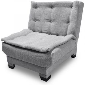 Fauteuil transformable en banquette Lefkada Tissu textur&eacute; Gris