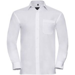 Russell Chemise de travail à manches longues 100% coton - Homme (2XL) (Blanc) - UTBC2735