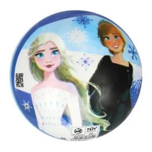Ballon Plastique Bio Enfant 23 cm Elsa, Anna, Olaf - pour Reine des neiges - Jeux Balle, Sport Plein air - Set Foot Fille et Carte