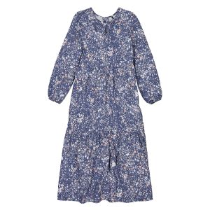 Image de IKKS Robe mi-longue 5-14 ans Bleu Marine Imprimé - Taille 10 ans;12 ans;14 ans;5 ans;6 ans;8 ans