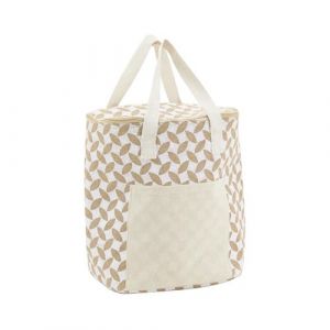 Aubry Gaspard Sac lunch isotherme en jute Feuille 25x15x19