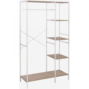 Armoire Ouverte en Bois et Métal Baxter SKLUM Blanc - Bois Naturel 170 cm