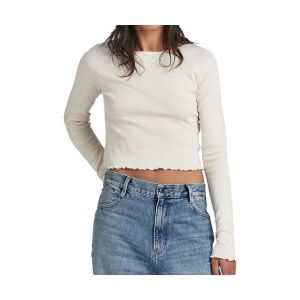 Image de G-Star Raw Femme Cropped baby sis raglan r t ls wmn, Beige (eggnog D23803-1141-G076), M
