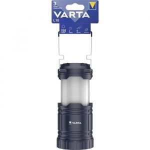 Varta 15673101111 Lantern L10 3aa Ohne Batt. Lanterne De Camping 150 Lm 272 G Noir