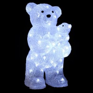 Image de Maman et bébé ours LED (44 cm)