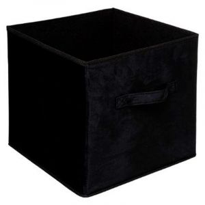 Boîte de Rangement Carrée Velours "Mix N Modul" 31x31cm Noir