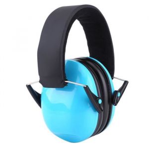 Image de Casque Antibruit Pliable SNR 27dB, Casque de Protection Auditive pour Adulte et Enfant,Noir et Bleu