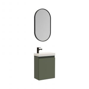 Meuble lave-mains LISA + miroir ovale