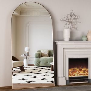 Elemango miroir de salle de bain ovale miroir Capsule de vanité murale, 24"x36" miroirs pilules miroir mural, grand miroir moderne avec cadre en métal noir, décor pour entrée, chambre à coucher, salon