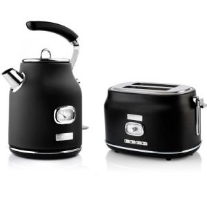Westinghouse Retro - Grille pain 2 fentes + Bouilloire - Noir