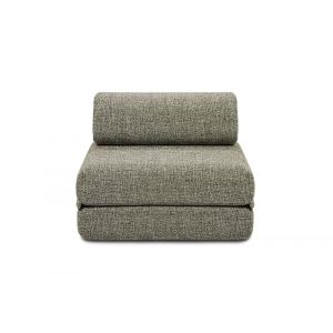Fauteuil convertible et modulable 1 place en tweed vert