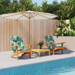 VidaXL Floral Avec Oreiller 2 Pcs Vert