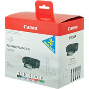 Image de Canon PGI-9 MBK/PC/PM/R/G Multi Pack - 5 cartouches d'encres (noir mat, photo cyan, photo magenta, rouge et vert)