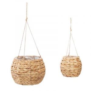 Lot de 2 Cac Pots Déco "Hya" 26cm Naturel Prix