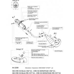 X-FIGHT HM CRM 50 DERAPAGE - CRE 50 BAJA/RR FULL SYSTEM - Leovince
