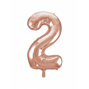 SkyLantern Ballon aluminium rose gold chiffre 2 86,3 cm Taille Unique