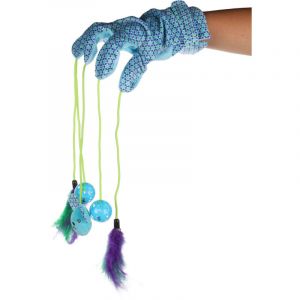Flamingo Gant avec jouets bleu 55 cm x 3.8 cm pour chat