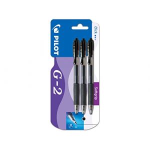 Image de Pilot Lot de 3 stylos gel G-2 - Noir