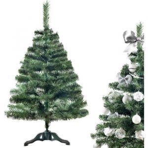 Creative Home Sapin de Noel Artificiel | Taille : 120 cm | Decoration Noel | Sapin de Noël Artificiel Vert Foncé | Support Stable