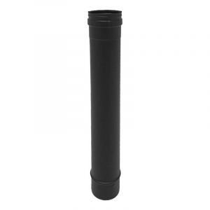 Monmobilierdesign Tvnm Conduit simple paroi étanche polycombustible noir longueur 50 cm Ø80 - à l'unité