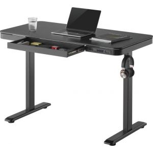 VDD Gaming Desk Premium - Bureau assis-debout - Hauteur réglable électriquement - Gaming Desk - Bureau - Bureau ergonomique réglable - Incl. USB C et USB A intégrés