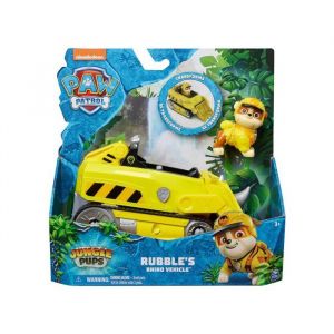 Coffret pat patrouille jungle pups ruben + véhicule tout terrain de luxe transformable - set figurine et voiture + 1 carte tigre