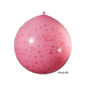 Image de Ballon Rose 1M - Vive Les Mariés