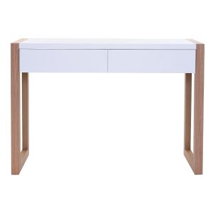 Image de Miliboo Console design 120 blanche et chêne ARMEL