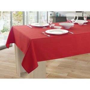 Nappe Unie Anti-taches Rouge