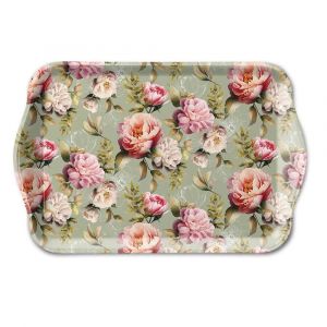Ambiente Petit plateau rectangulaire composition de pivoines
