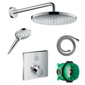 Hansgrohe Douche de tête Raindance Select S 300 avec façade pour mitigeur, douchette, corps encastré et flexible