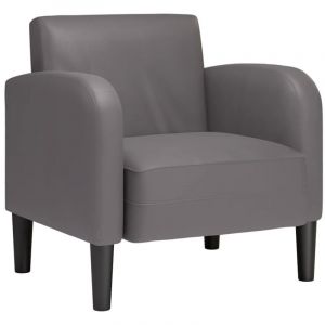 VidaXL Chaise de canapé avec accoudoirs gris 54 cm similicuir