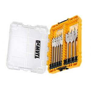 Image de Dewalt DT70750-QZ Coffret TOUGHCASE 8 Pièces - Mèches Plates à Bois - Pour Perceuse-Visseuse