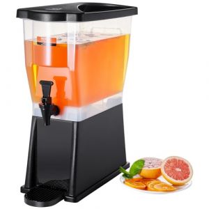 VEVOR Distributeur de Boissons Grande Capacité de 11 L, Fontaine à Eau avec Robinet Couvercle et Support, en Plastique, Distribution de Jus Limonade Thé Glacé, pour Restaurants, Hôtels, Cafés, Soirées