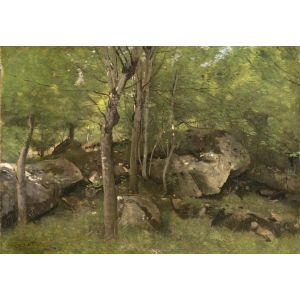 Grafika Puzzle Jean-Baptiste-Camille Corot : Rochers en Forêt de Fontainebleau, 1860-