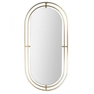 Image de The home deco factory Miroirs OVALE Doré - Taille Unique