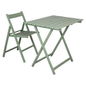 Table Pliante 60x80 Cm En Bois Vert