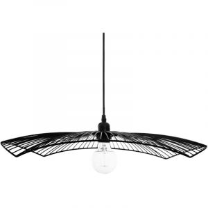 WELL HOME - Lampe chapeau métallique suspendu noir