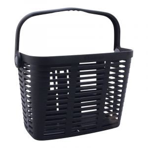 Image de Panier vélo en plastique noir avec fixation clips