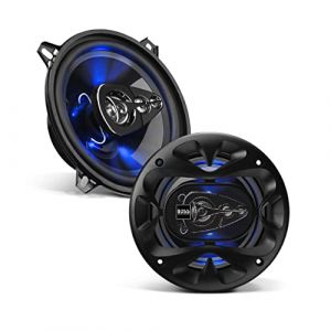 2 haut-parleurs BOSS AUDIO BE524 coaxial 4 voies 5,25" 13 cm 130 mm 112 watt rms 225 watt max 4 ohm 90 db avec led bleu, la paire