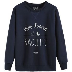 Image de Herschel Sweat-shirt Le Fabuleux Shaman Sweat "Vivre d'amour et de raclette" bleu - Taille EU S,EU M,EU L,EU XL,EU XS