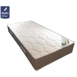 Nuits D'Or Lot 2 Matelas 80x190 Mousse HR 35 Kg/m3 24 CM Soutien Ferme + 2 Oreillers Mémoire de Forme + 2 Protèges Matelas OFFE
