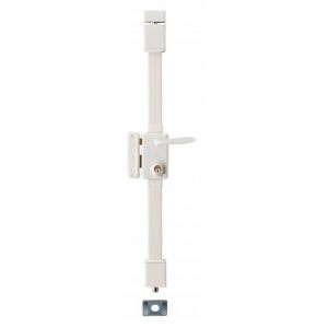 THIRARD Serrure en applique Beluga à fouillot pour porte d'entrée, gauche, 3 pts, cylindre HG5 Ø23mm, axe 45mm, blanc, 4 clés