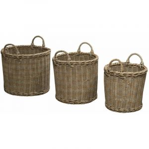 Proloisirs Cache Pots Lot De 3 -Brun