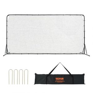 VEVOR Filet de Rebond Football 366 x 183 cm Rebondisseur pour Entraînement Football Tube en Fer Équipements de Sport avec Sac Portable pour Entraînement en Solo, en Équipe, Les Passes, Le Volley