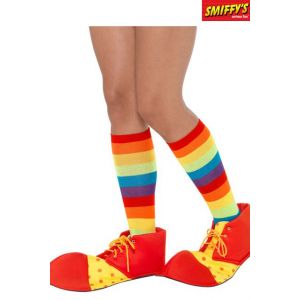 Smiffy's 47446 à pois Clown Couvre-chaussures, adulte, Rouge et jaune, taille unique