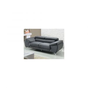 Image de LINEA SOFA Canapé 2 places en microfibre GRETEL - Gris