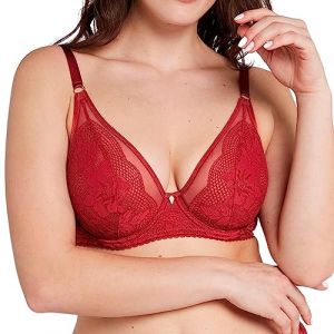 Sans Complexe Soutien gorge corbeille armatures Charmante, Rouge - Couleur Rouge - Taille 90D