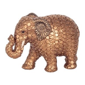 Signes Grimalt Figurine &eacute;l&eacute;phant ethnique en r&eacute;sine, d&eacute;coration d'int&eacute;rieur africaine, cadeau original et fait main, 12 cm